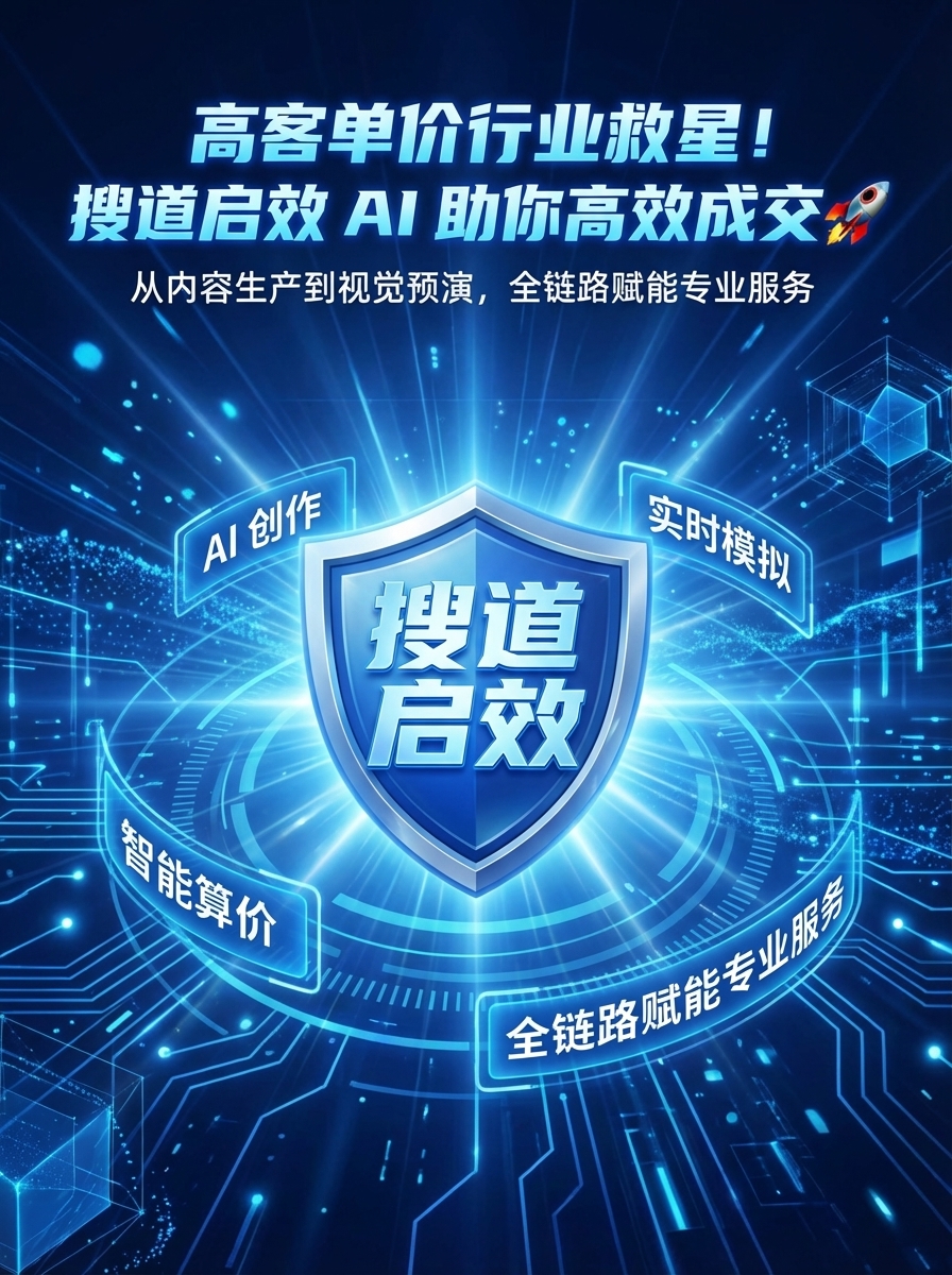 搜道启效 海报：高客单价行业救星